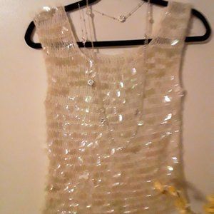 Boutique  Ivory Sequin Sweater!  Not Worn  Sz. M